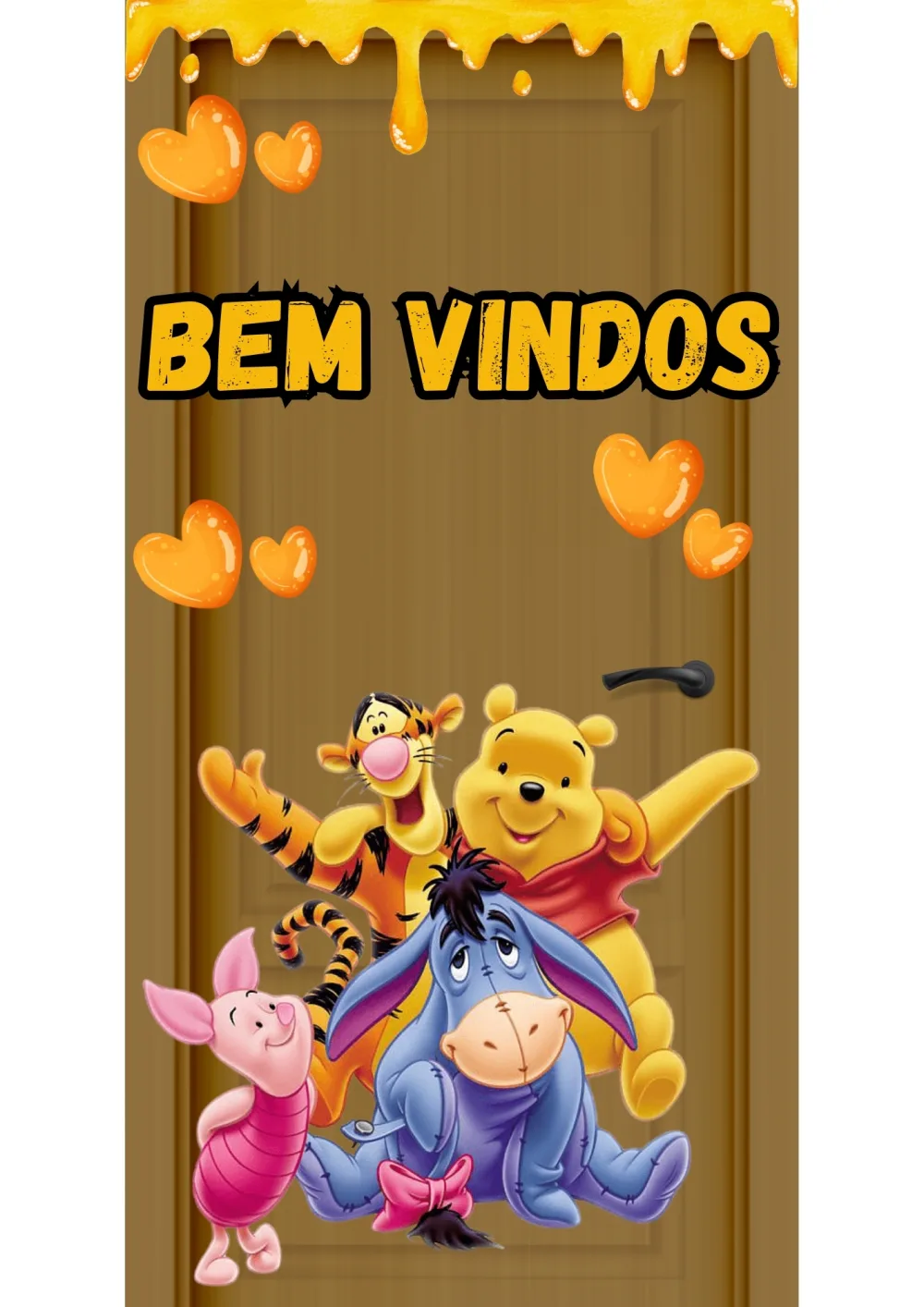 Bem Vindos Pooh — Pronto para Imprimir