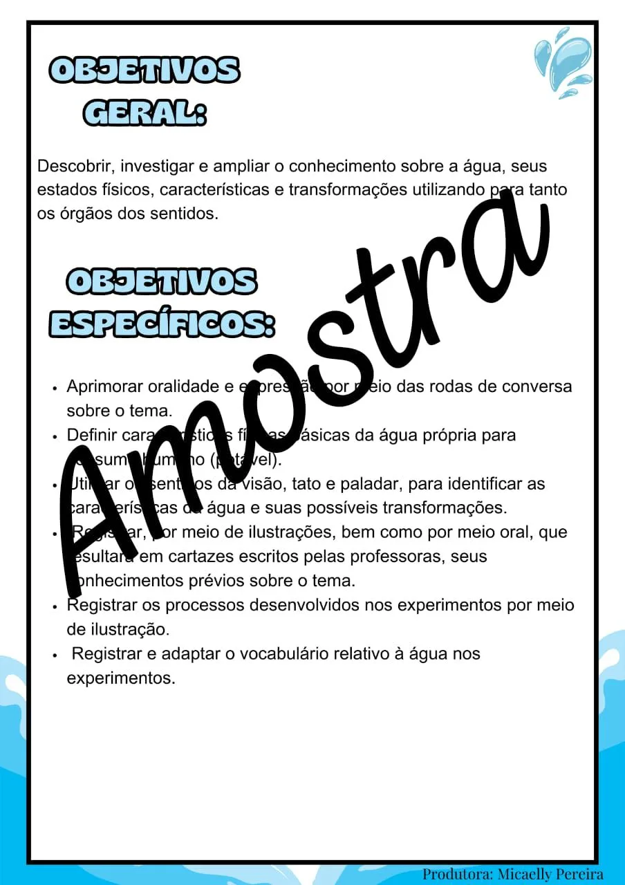 Ciclo da Água — Pronto para Imprimir
