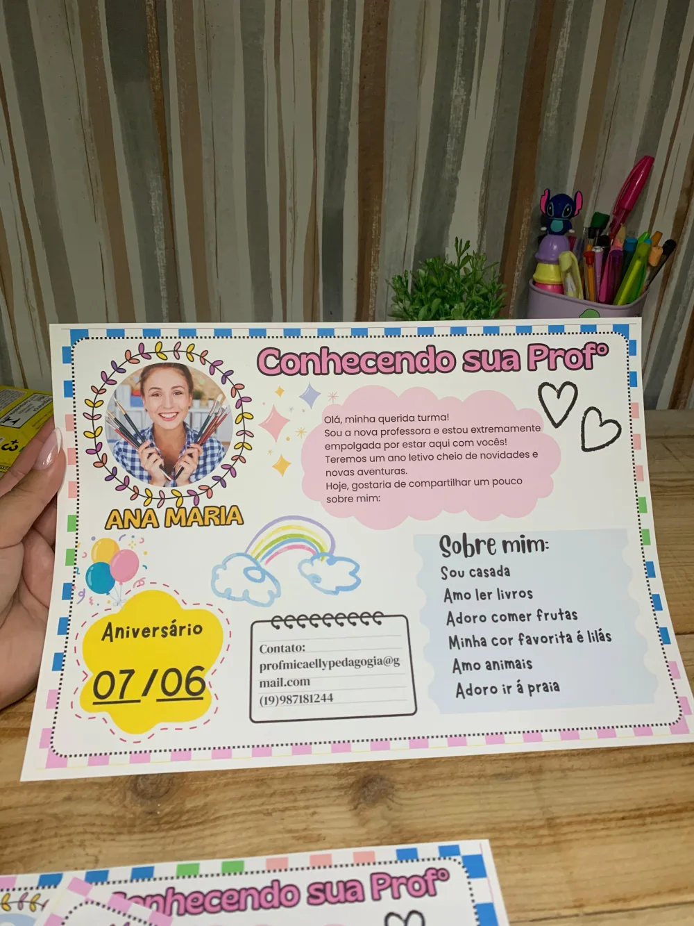Conhecendo Sua Prof° Drive — Pronto para Imprimir