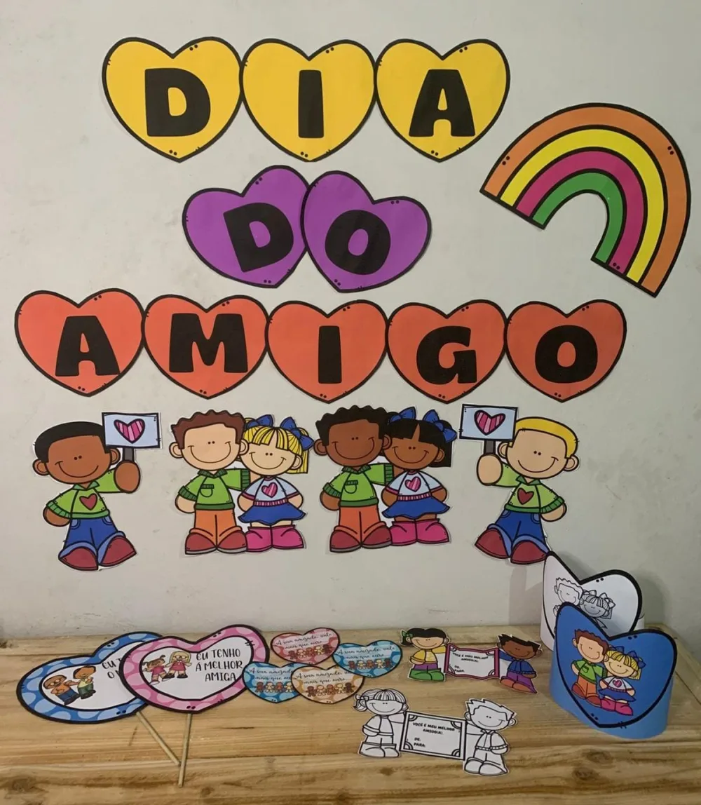 Painel Dia do Amigo — Pronto para Imprimir